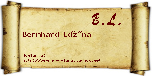 Bernhard Léna névjegykártya